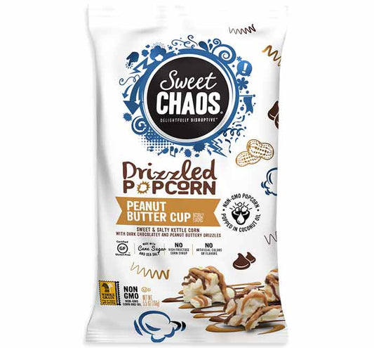 SWEET CHAOS DRIZZLED POPCORN - PEANUT BUTTER CUP